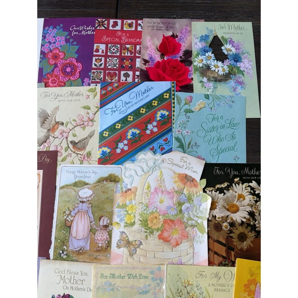Vintage Mother's Day Greeting Cards Fronts ONLY Scrapbooking Crafts Lot of 50+